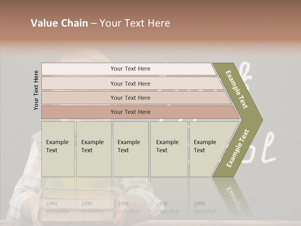 Desk Preschool Page PowerPoint Template