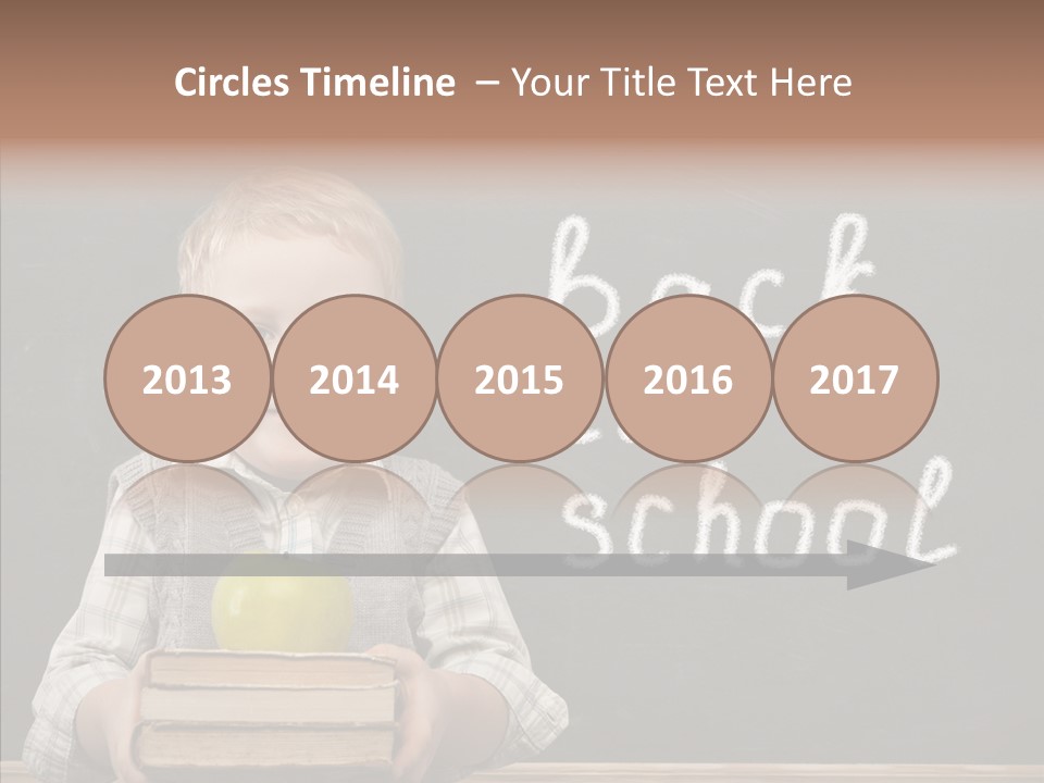 Desk Preschool Page PowerPoint Template