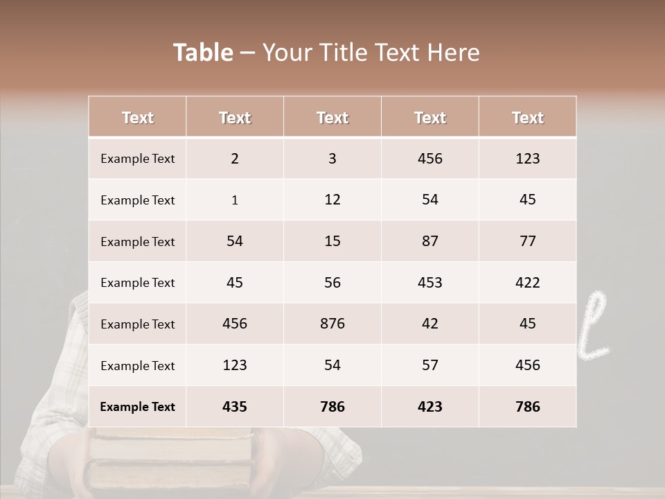 Desk Preschool Page PowerPoint Template