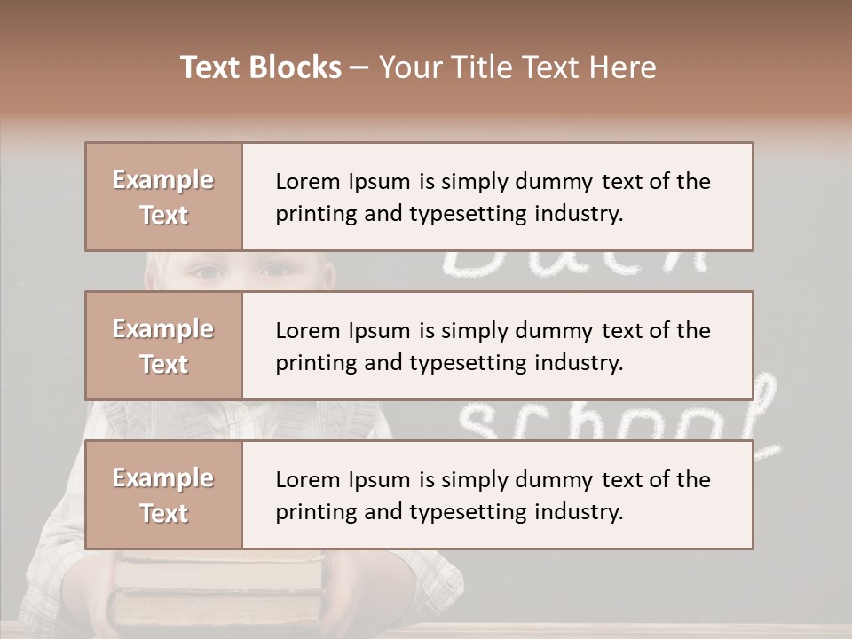 Desk Preschool Page PowerPoint Template