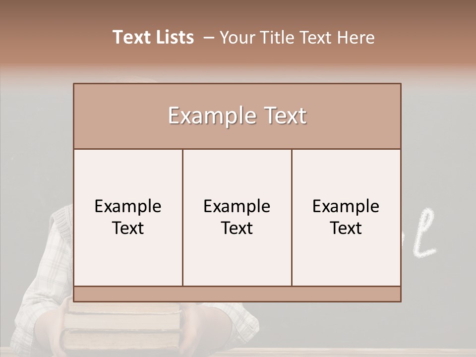 Desk Preschool Page PowerPoint Template
