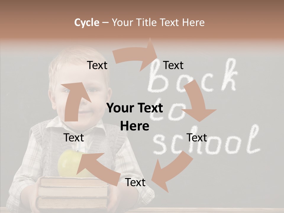 Desk Preschool Page PowerPoint Template