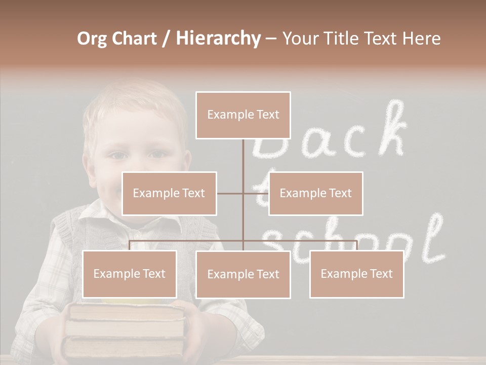 Desk Preschool Page PowerPoint Template