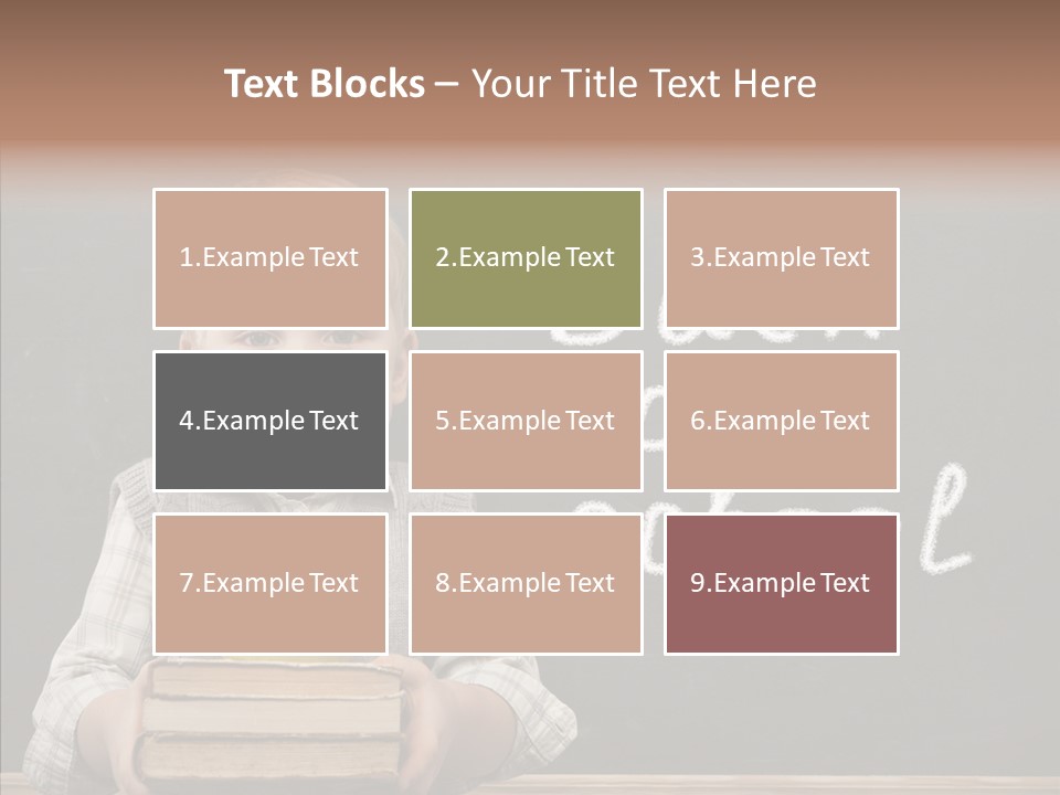 Desk Preschool Page PowerPoint Template