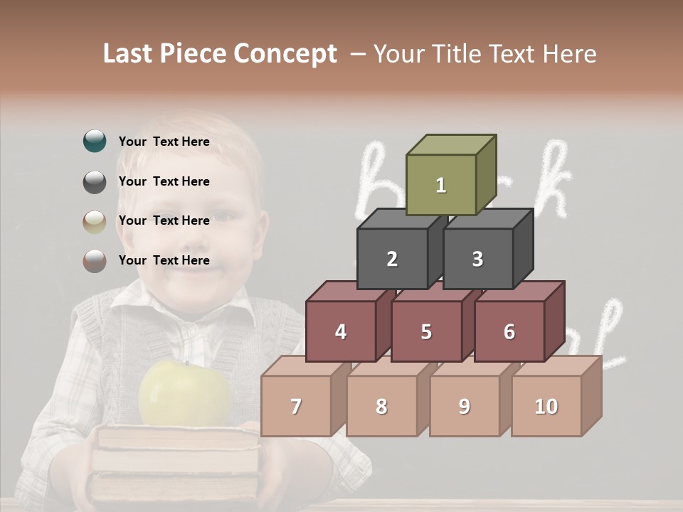 Desk Preschool Page PowerPoint Template