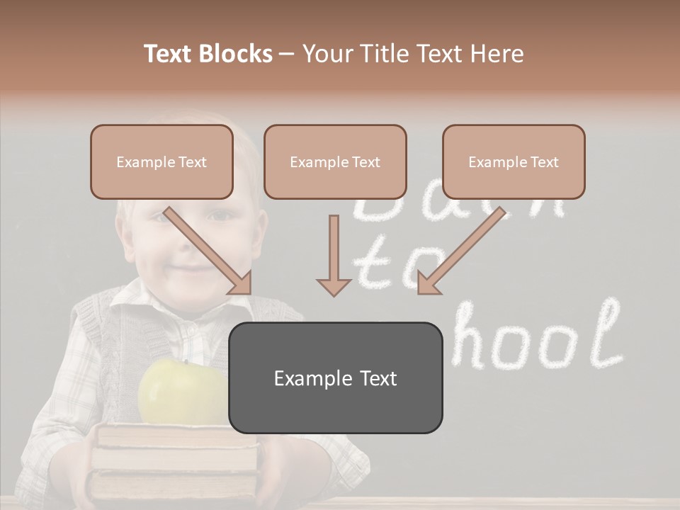 Desk Preschool Page PowerPoint Template