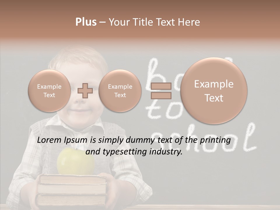 Desk Preschool Page PowerPoint Template