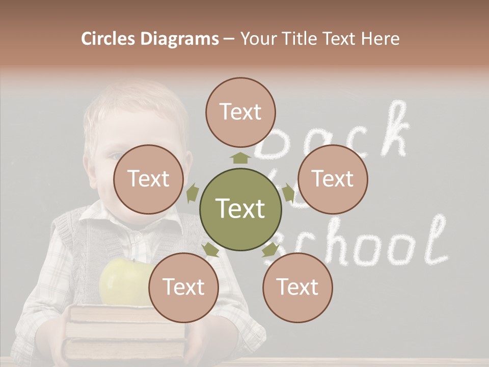 Desk Preschool Page PowerPoint Template