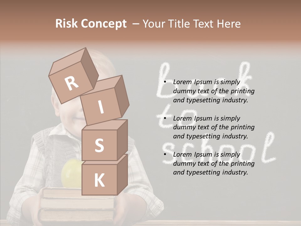 Desk Preschool Page PowerPoint Template