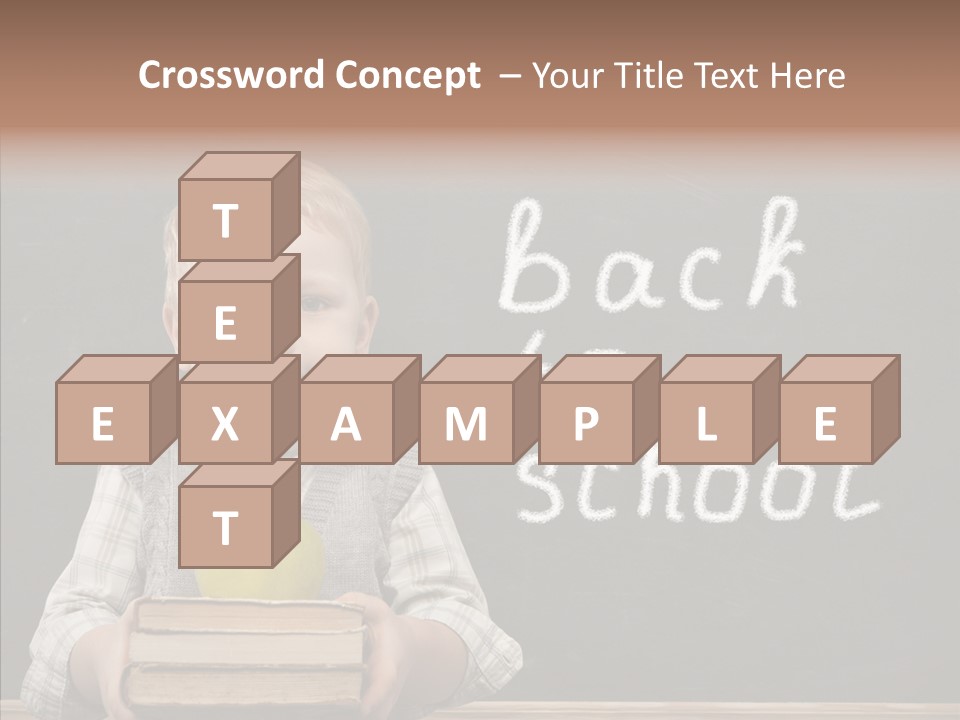 Desk Preschool Page PowerPoint Template