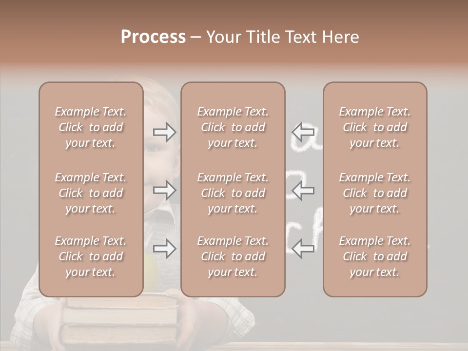 Desk Preschool Page PowerPoint Template