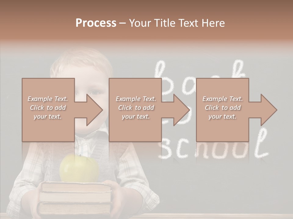 Desk Preschool Page PowerPoint Template