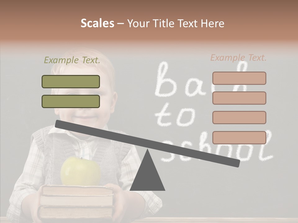 Desk Preschool Page PowerPoint Template