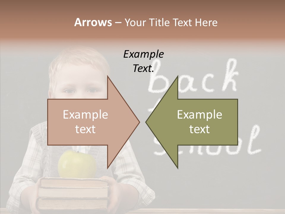 Desk Preschool Page PowerPoint Template