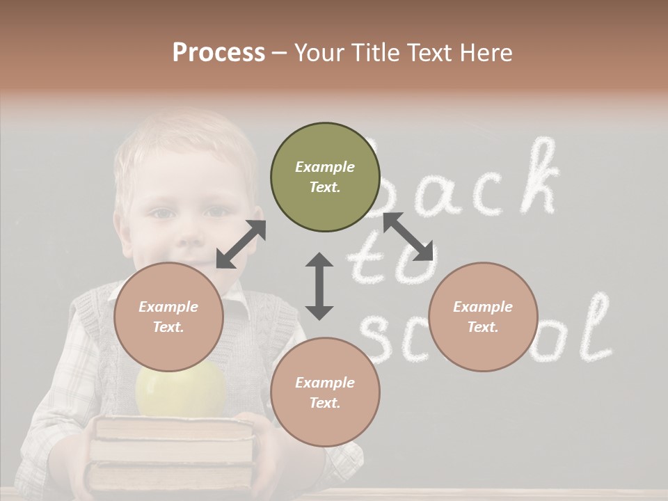 Desk Preschool Page PowerPoint Template