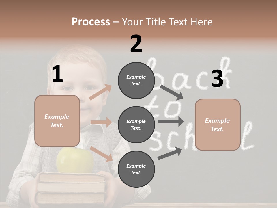 Desk Preschool Page PowerPoint Template
