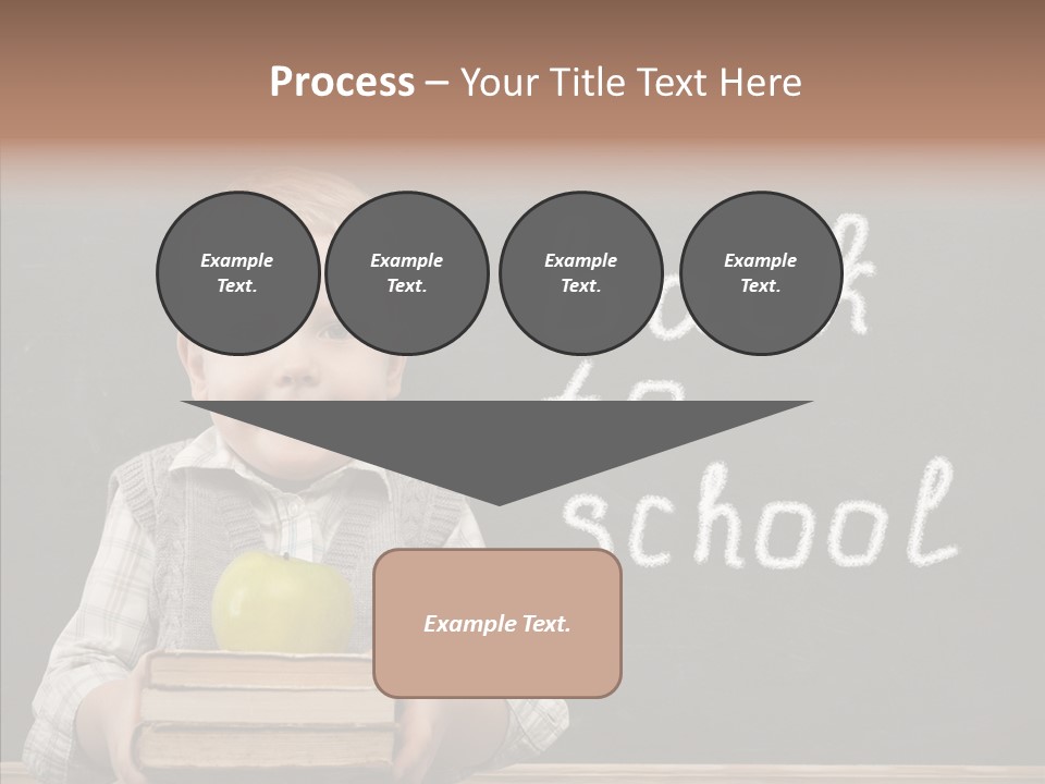 Desk Preschool Page PowerPoint Template