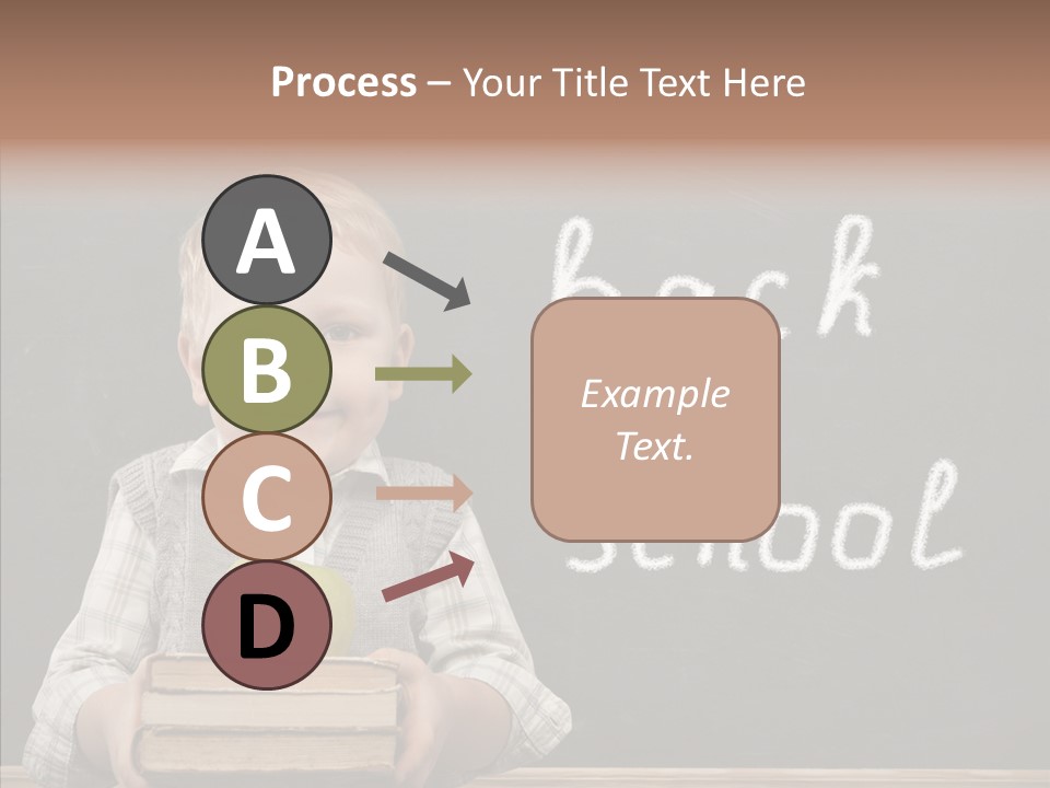 Desk Preschool Page PowerPoint Template