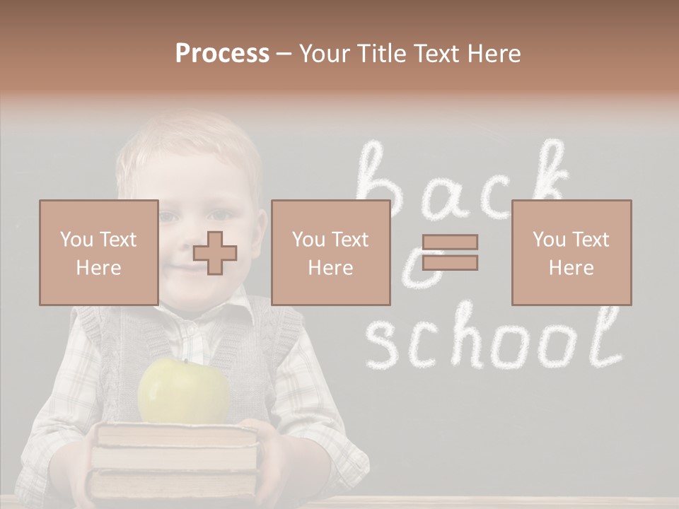 Desk Preschool Page PowerPoint Template