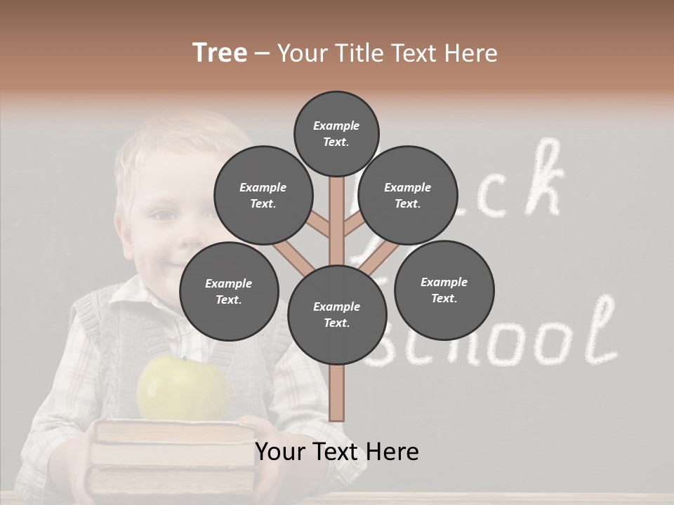 Desk Preschool Page PowerPoint Template