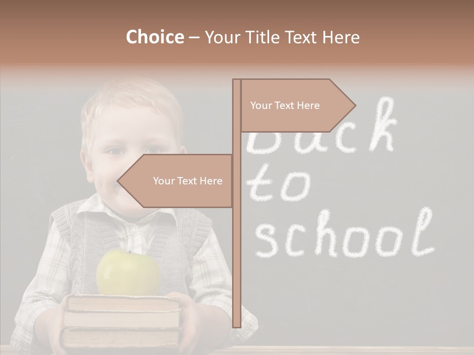 Desk Preschool Page PowerPoint Template