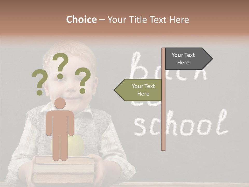 Desk Preschool Page PowerPoint Template