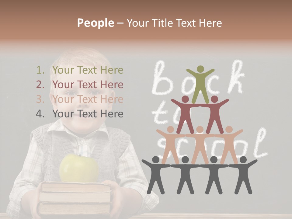 Desk Preschool Page PowerPoint Template