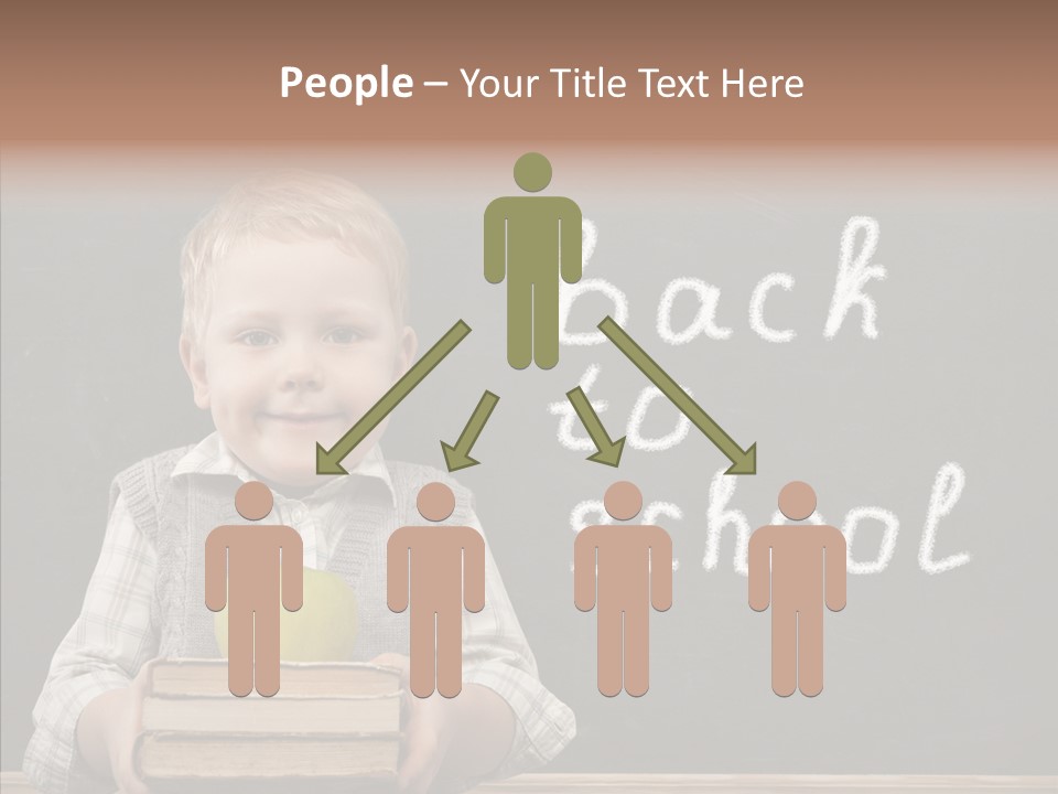 Desk Preschool Page PowerPoint Template