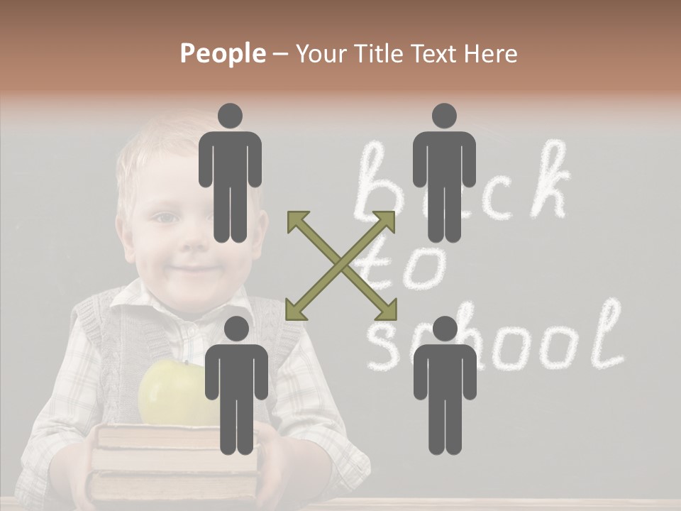 Desk Preschool Page PowerPoint Template