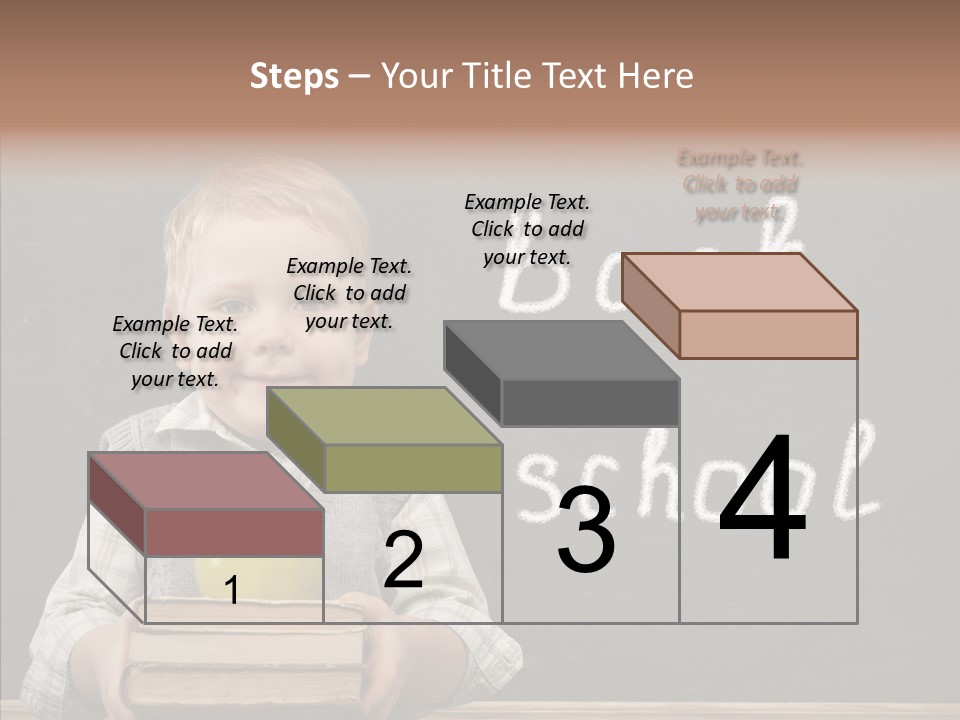 Desk Preschool Page PowerPoint Template