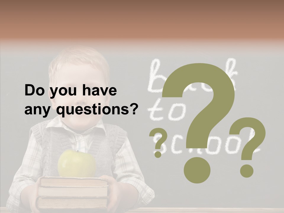 Desk Preschool Page PowerPoint Template