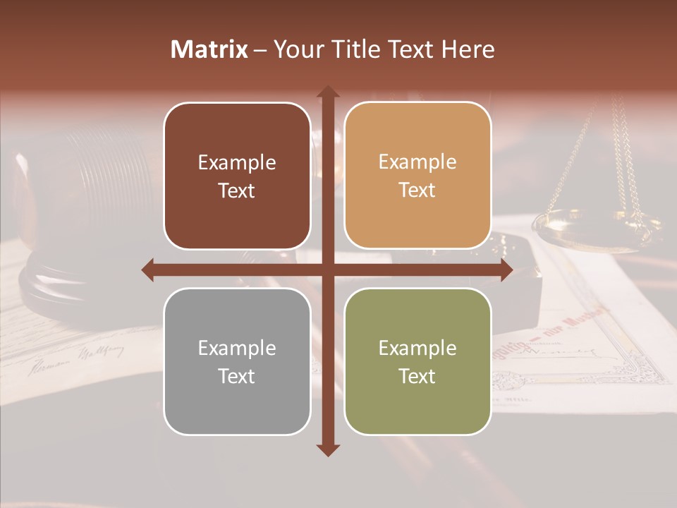 Judge Litigation Wood PowerPoint Template