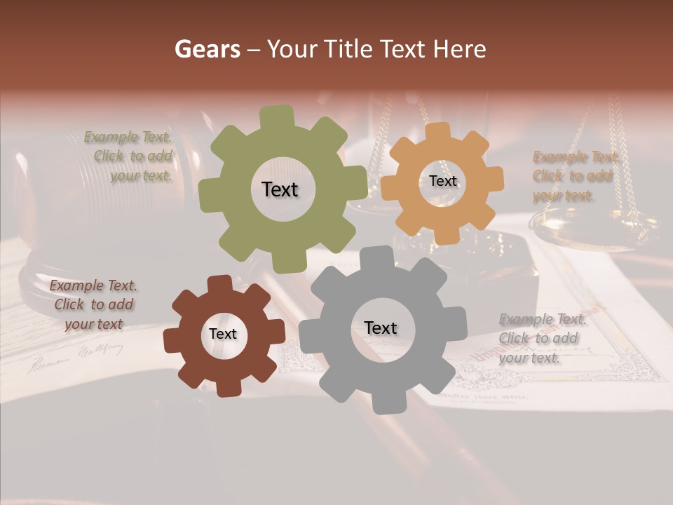 Judge Litigation Wood PowerPoint Template