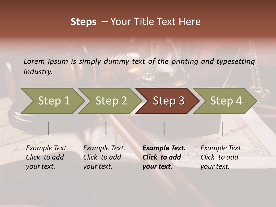 Judge Litigation Wood PowerPoint Template