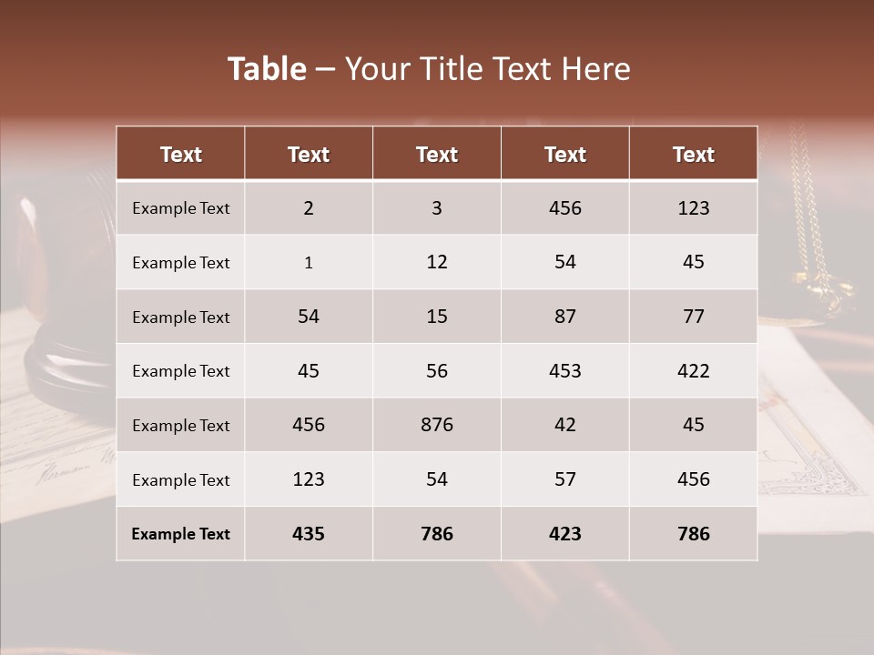 Judge Litigation Wood PowerPoint Template