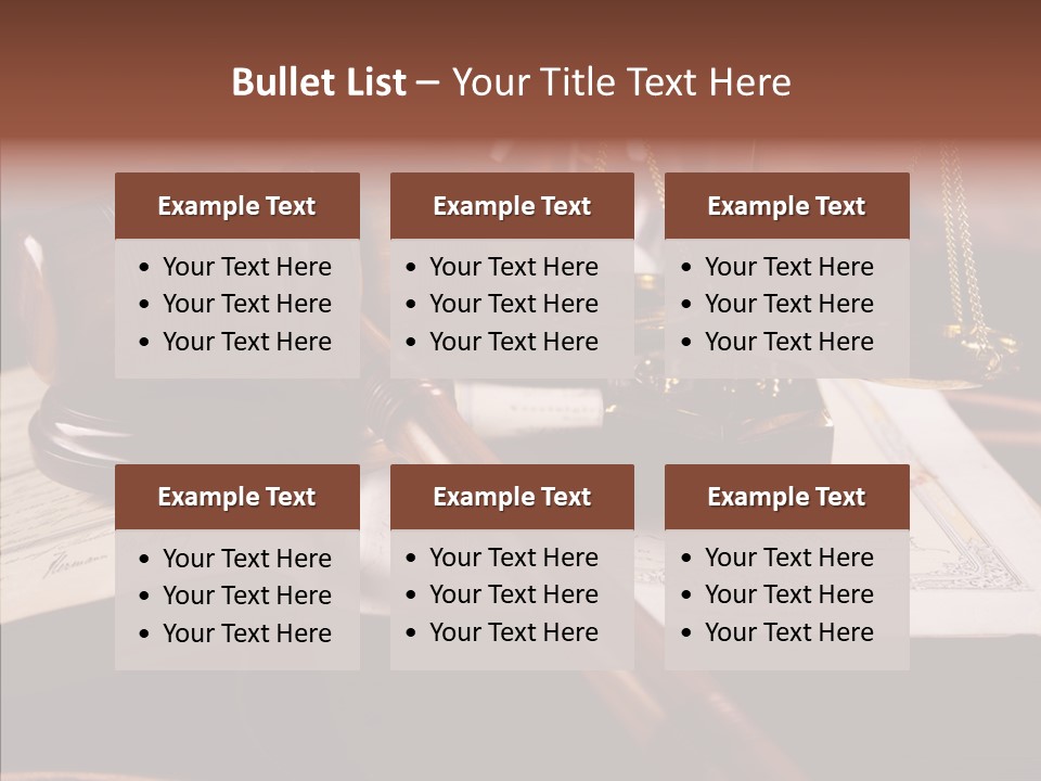 Judge Litigation Wood PowerPoint Template