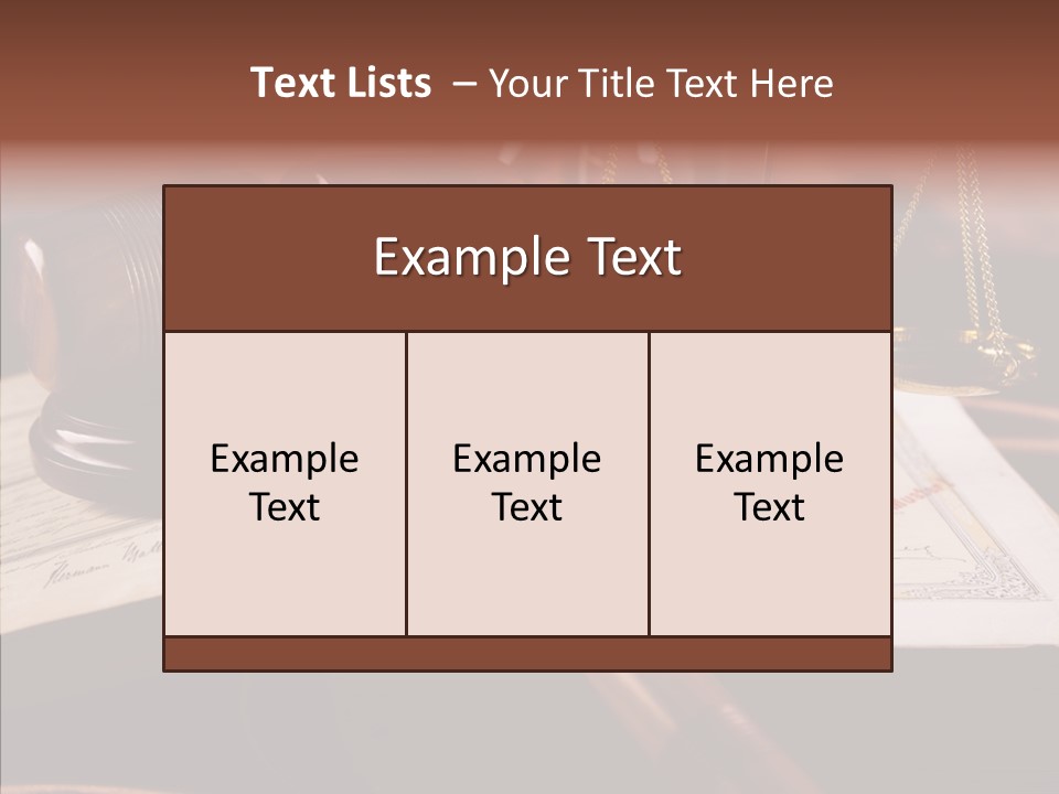 Judge Litigation Wood PowerPoint Template