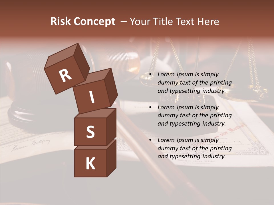 Judge Litigation Wood PowerPoint Template
