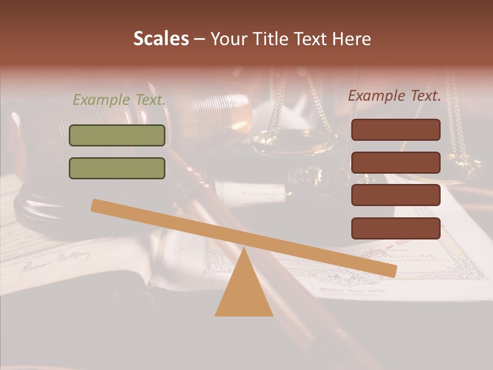 Judge Litigation Wood PowerPoint Template