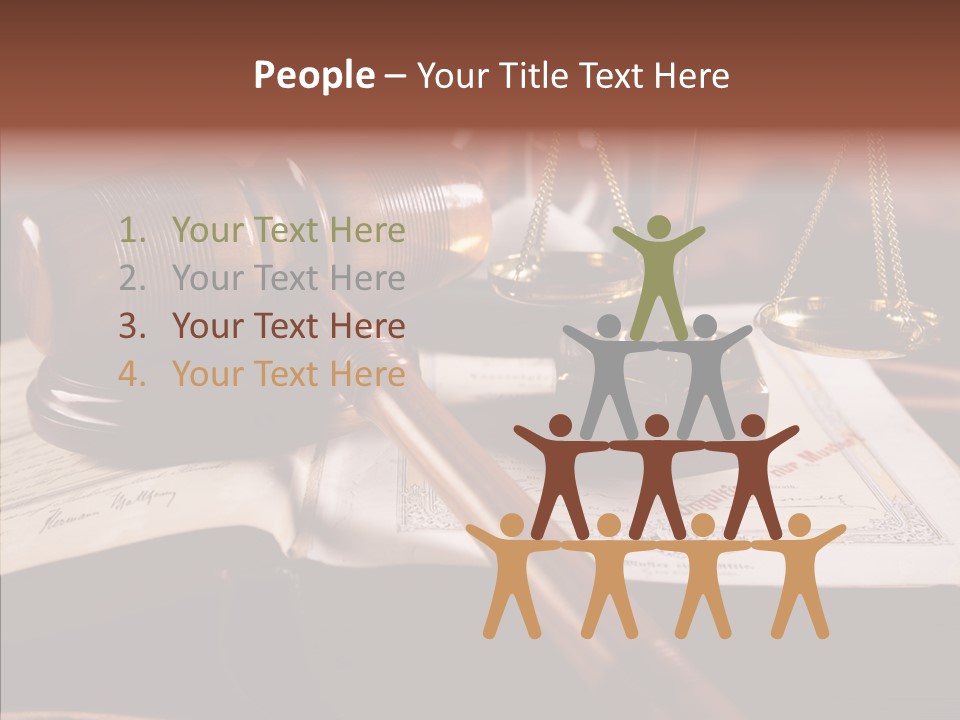 Judge Litigation Wood PowerPoint Template