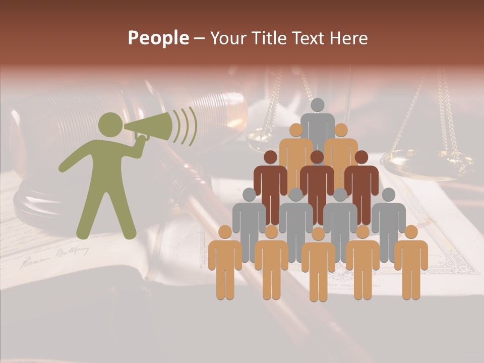 Judge Litigation Wood PowerPoint Template