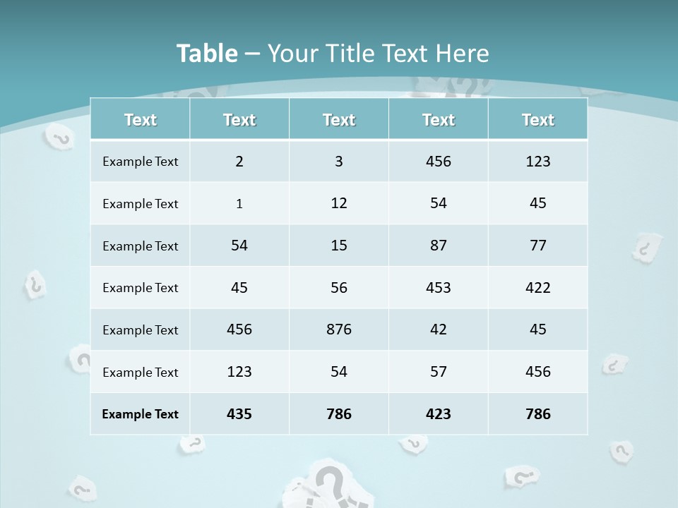 Blue Background Close Up Ideas PowerPoint Template