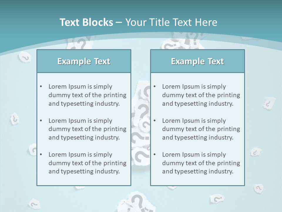 Blue Background Close Up Ideas PowerPoint Template