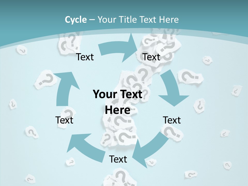 Blue Background Close Up Ideas PowerPoint Template