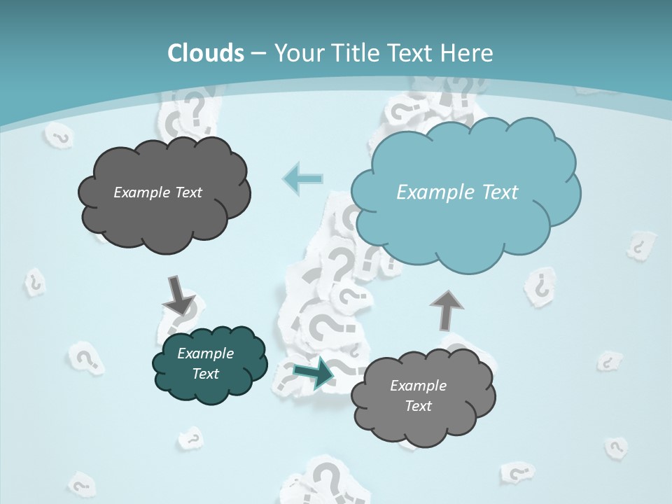 Blue Background Close Up Ideas PowerPoint Template