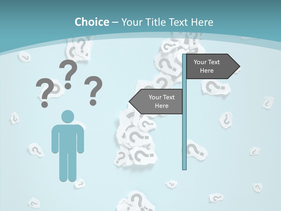 Blue Background Close Up Ideas PowerPoint Template