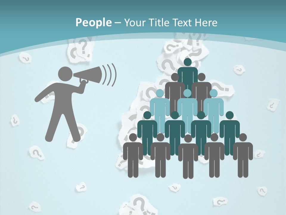 Blue Background Close Up Ideas PowerPoint Template