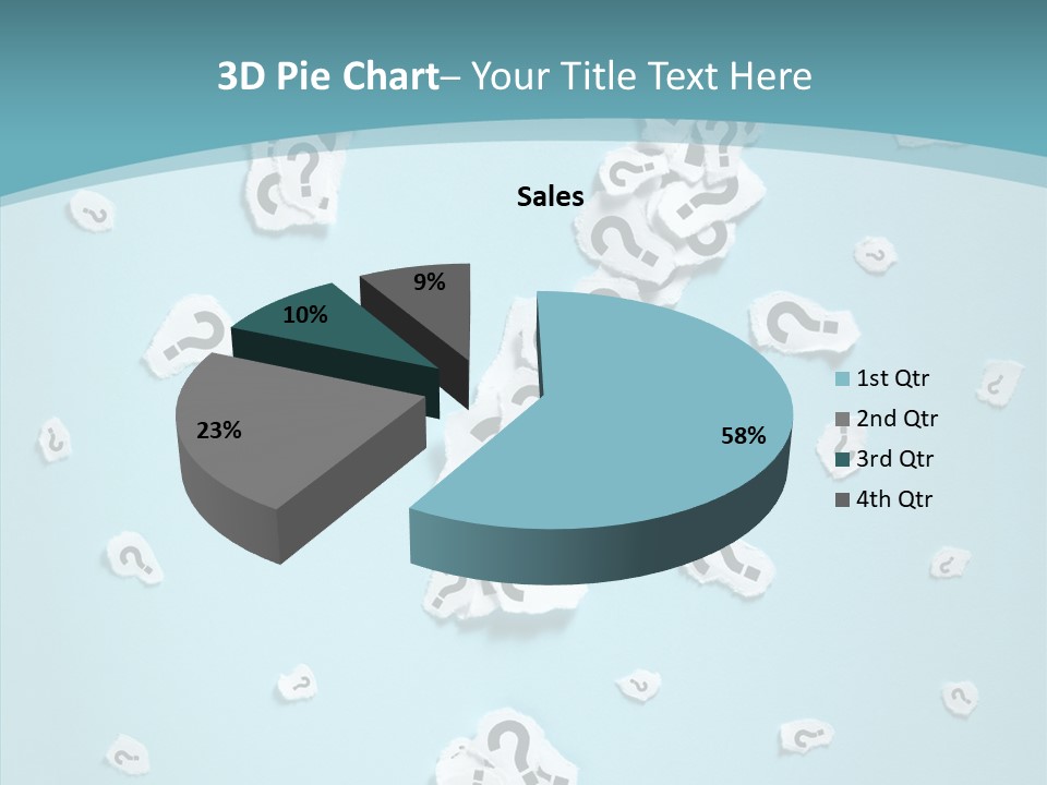 Blue Background Close Up Ideas PowerPoint Template