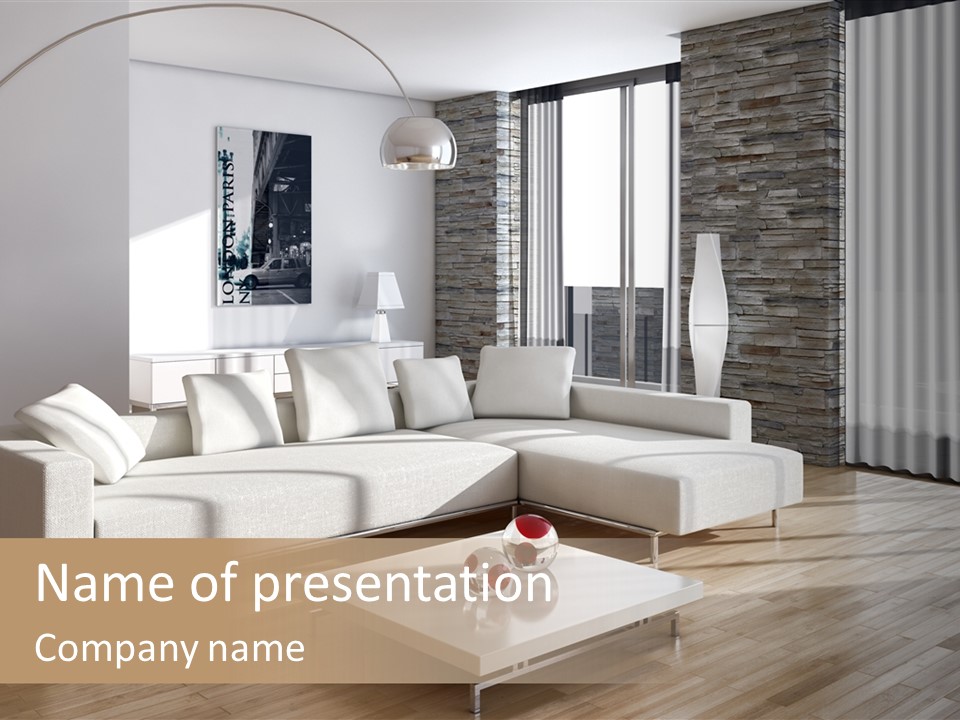 Decor Lamp House PowerPoint Template