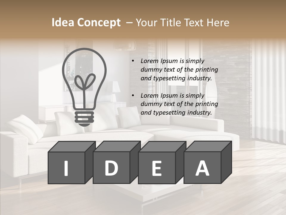 Decor Lamp House PowerPoint Template